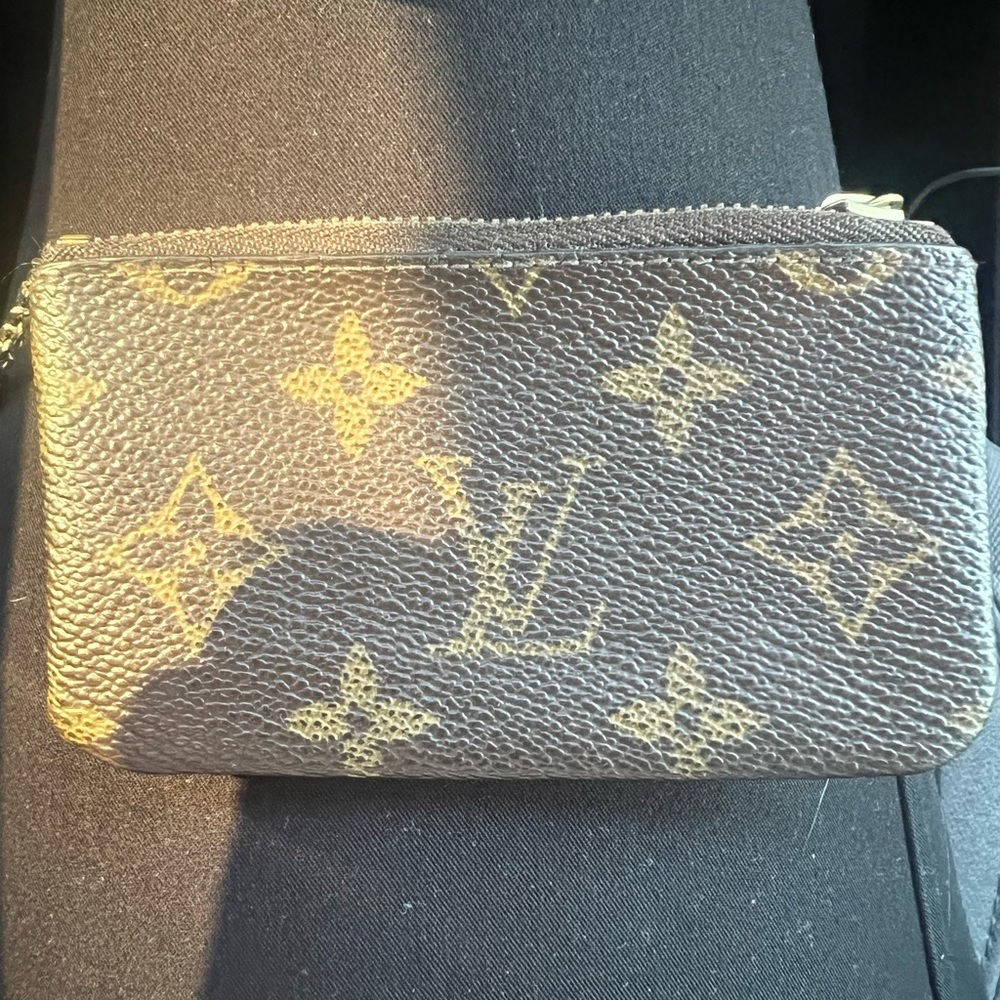 Louis Vuitton Brown and Gold Monogram Wristlet